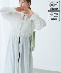 ROPE' PICNIC/【接触冷感・通気性】お着軽シャツシリーズ/綿ボイルガウンワンピース/507819650