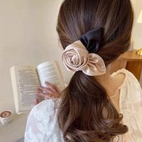 shoppinggo/ショッピングゴー shoppinggo はなバレッタ バラヘアクリップ ヘアアクセ 清楚 ガーリー エレガント ヘアピン ビックリボンヘアバレッタ かわいい パ/507819797