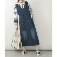 JUNGLE JALOPY/ジャングルジャロピー JUNGLE JALOPY カシュクールデニムジャンスカ レディース ボトムス スカート サロペット オールインワン 大きいサイズ 秋 秋/507819889