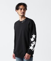 RoyalFlash/STUD MUFFIN/スタッドマフィン/裏毛パイル カットオフスターパッチワークスエットシャツ/507821210