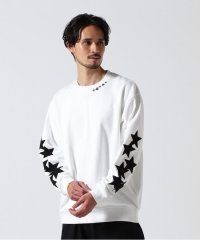RoyalFlash/STUD MUFFIN/スタッドマフィン/裏毛パイル カットオフスターパッチワークスエットシャツ/507821210