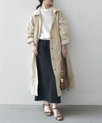 SHIPS any WOMEN/SHIPS any:〈洗濯機可能〉スタンドカラー ドロスト ギャザー ロング コート/507821640