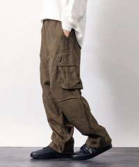 ABAHOUSE/POLY TWILL WIDE MILITARY CARGO/ワイドカーゴパンツ/507821132