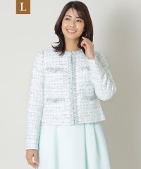 TO BE CHIC(L SIZE)/【L】フラッグモールツイード ノーカラージャケット/507798762