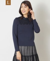 TO BE CHIC(L SIZE)/【L】ラッセルレースコンビ ニット/507798772