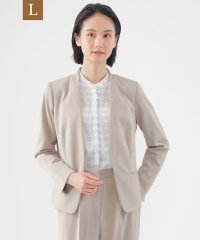 TRANS WORK(L)/【L】【美シリーズ】【ウォッシャブル】【セットアップ対応】トリアセトリコノーカラージャケット/507810663