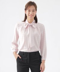 TRANS WORK(L)/【L】【ウォッシャブル】ドットオンドットプリントブラウス/507810665