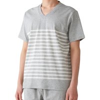 EPOCA UOMO/エポカ ウォモ EPOCA UOMO エポカ ウォモ EPOCA UOMO Tシャツ 半袖 カットソー メンズ 天竺 Vネック ボーダー グレー ネイビー 03/507828093