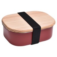 HANAKO/ハナコ HANAKO ハナコ HANAKO 弁当箱 ランチボックス 木蓋付きフードボックス ステンレス 360ml 角型 1段 日本製 FOOD BOX STA/507828124