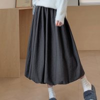 ica/アイカ ica スカート バルーンスカート ニットスカート ミモレスカート ロングスカート Aライン ミモレ丈 ハイウエスト ゆったり 大きいサイズ バルーン /507828326