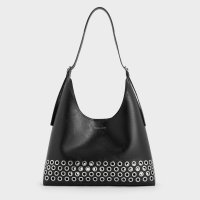 CHARLES & KEITH/Liv リブ グロメットホーボーバッグ/507829042
