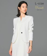 BEIGE，/【洗える・L－size】LUIZA / ノーカラージャケット/507829726