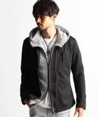 NICOLE CLUB FOR MEN/ヘリンボン　ショートスタンドカラーブルゾン/507777891