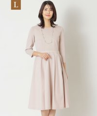 TO BE CHIC(L SIZE)/【L】ニットタフタコンビスカラップ ワンピース/507798767