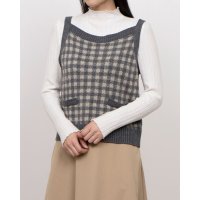 GIPSY BLUE/ジプシーブルー GIPSY BLUE ミックスウールブークレー格子チェックタンクトップ/507829055