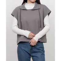 GIPSY BLUE/ジプシーブルー GIPSY BLUE 綿PEダブルフェイスギャザーネックベスト/507829063