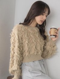 RETRO GIRL/レトロガール RETRO GIRL フリンジニットプルオーバー/507829548