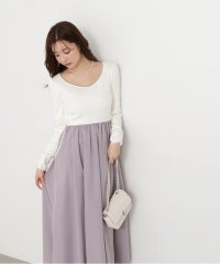 PROPORTION BODY DRESSING/ウエストリボンニットドッキングワンピース/507829913