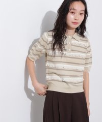 N Natural Beauty Basic/ミックスボーダーポロニット/507829926