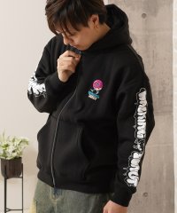 1111clothing/ワンフォークロージング 1111clothing ドーナツモチーフ 裏起毛 ZIPパーカー/507830040