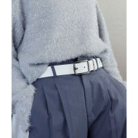 florge/フロージュ florge 【メンズ・レディース兼用】【長さカットOK】艶消しブラックフレームレザータッチプレーンベルト/507831482