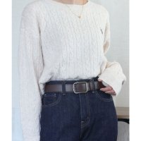 florge/フロージュ florge 【メンズ・レディース兼用】【長さカットOK】艶消しブラックフレームレザータッチプレーンベルト/507831482