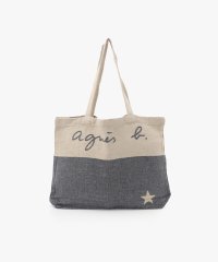 agnes b. FEMME/ロゴ プリント コットン リネン トートバッグ "Elie" (ユニセックス)/507827203