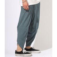 LUXSTYLE/ラグスタイル LUXSTYLE コーデュロイサルエル風パンツ/ハロンパンツ クロップド丈 コーデュロイ ワイドパンツ 7分丈 大きいサイズ/507832842