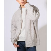 LUXSTYLE/ラグスタイル LUXSTYLE アラン柄ダブルジップアップジャケット/カーディガン メンズ レディース アラン柄 ケーブル編み ドライバーズニット オーバーサイ/507832855