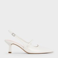 CHARLES & KEITH/ポインテッドトゥ メリージェーンスリングバックパンプス/507832981