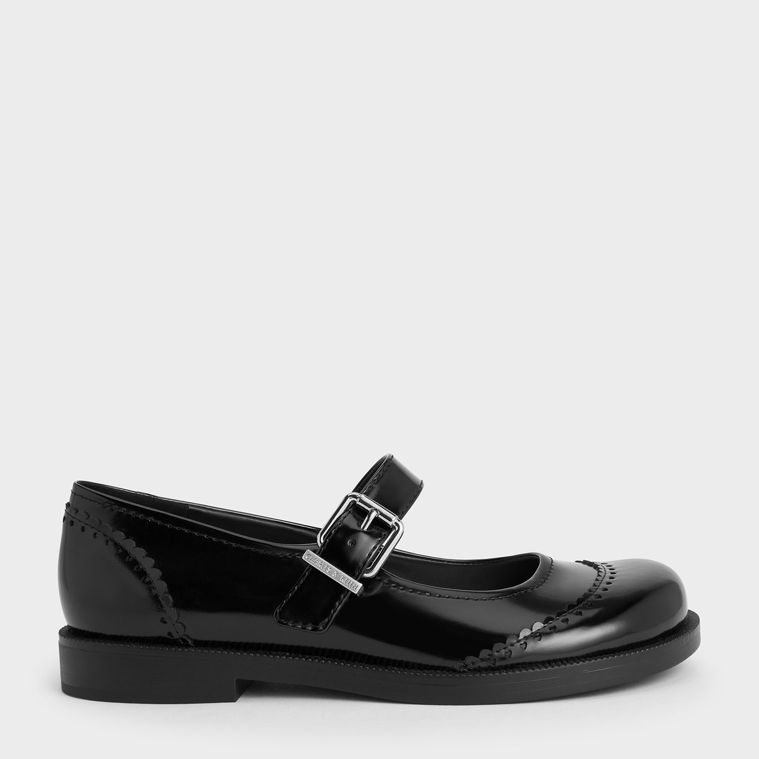 追跡有★Charles&Keith Meja 花柄 レース メリージェーン セール】ハート バックルメリージェーン(507832982