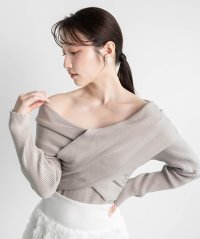 RANDA/ランダ RANDA オフショルクロスニットトップス/507833006