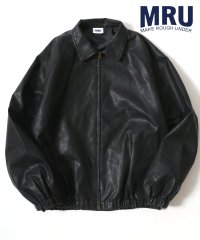 MRU/エムアールユー MRU オーバーサイズ ヴィンテージライク フェイクレザーレザージャケット/507833065