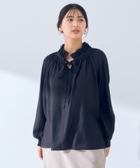 YECCA VECCA/イェッカ ヴェッカ YECCA VECCA スタンドカラーシアーリボンブラウス/507833443