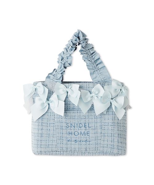 人気完売品 SNIDEL HOME リボンツイードバッグ ピンク 新品未使用品