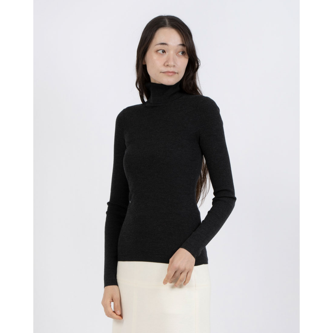 Theory Regal Wool Leenda LS タートルニット セオリー Theory REGAL WOOL/ LEENDA LS R （ブラック