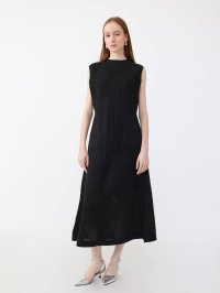 Aga/アーガ Aga ニット切替フレアワンピース/507834976