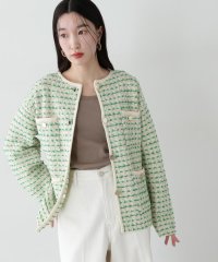 N Natural Beauty Basic/ツイードライクロングニットブルゾン/507834982