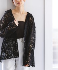 NOBLE/ボタニカルレースオープンカラーシャツ/507835962