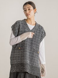 Droite Lautreamont/ドロワット ロートレアモン Droite lautreamont JQニットベスト≪手洗い可能≫/507836037