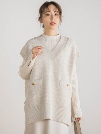 Droite Lautreamont/ドロワット ロートレアモン Droite lautreamont JQニットベスト≪手洗い可能≫/507836037