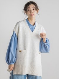 Droite Lautreamont/ドロワット ロートレアモン Droite lautreamont JQニットベスト≪手洗い可能≫/507836037