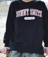 SUNNY SMITH/サニースミス Sunny Smith 12.7オンス ヘビーウェイトカレッジ風アーチロゴ裏毛トレーナー/507836196