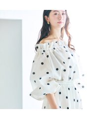 Audie a Muses/【大人百花掲載】ドットボリュームスリーブブラウス/507836213