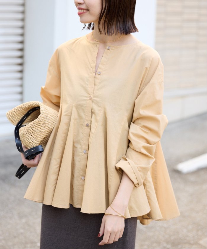 IENA イエナ ベージュ 長袖 シャツ・ブラウス M イエナ(IENA) | シャツ・ブラウス/トップス/ベージュの通販 - d