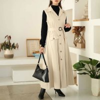 Sawa a la mode/サワアラモード Sawa a la mode 重ねてお洒落なトレンチ風ロングワンピース/507836868
