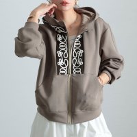 Sawa a la mode/サワアラモード Sawa a la mode レトロを描くコード刺繍フルジップパーカー/507836895