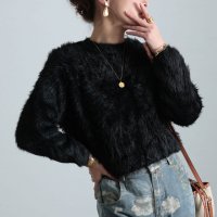 Sawa a la mode/サワアラモード Sawa a la mode 触れる度うっとりファーニットセーター/507836900