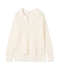 MACPHEE/メッシュコットン スキッパープルオーバー/507837068