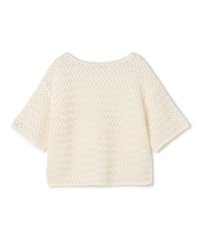 MACPHEE/メッシュコットン ボートネックプルオーバー/507837069